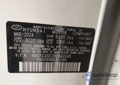 2024 Genesis G90 3.5T E-Sc Awd из США, поврежденный, VIN KMTFC4SD2RU042668